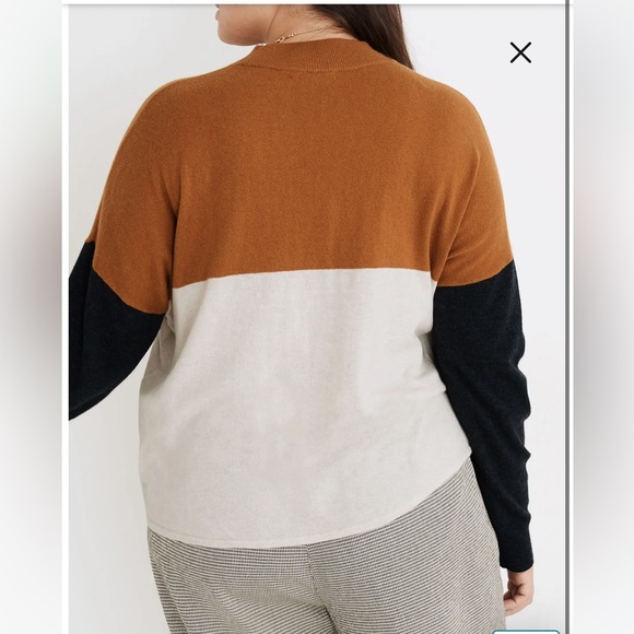 Madewell Colorblock Ashbury Mock Neck Sweater - Picture 9 of 10